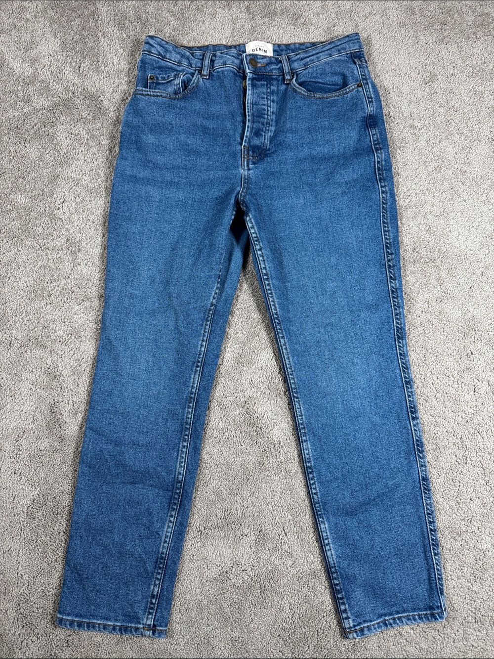 Sezane Denim Brut Sexy Mid Rise Ankle Jean Medium Blue Women’s 30 - Picture 4 of 8